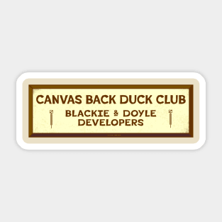 Canvas Back Duck Club Sticker